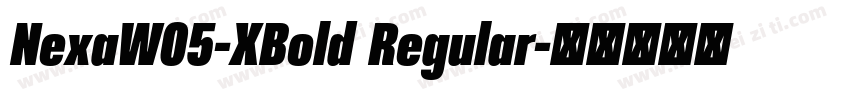 NexaW05-XBold Regular字体转换